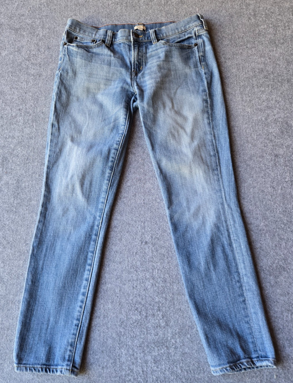 J.CREW Women's Jeans Light Wash Blue Mid-Rise Skinny Stretch Size 27 (32"x27")